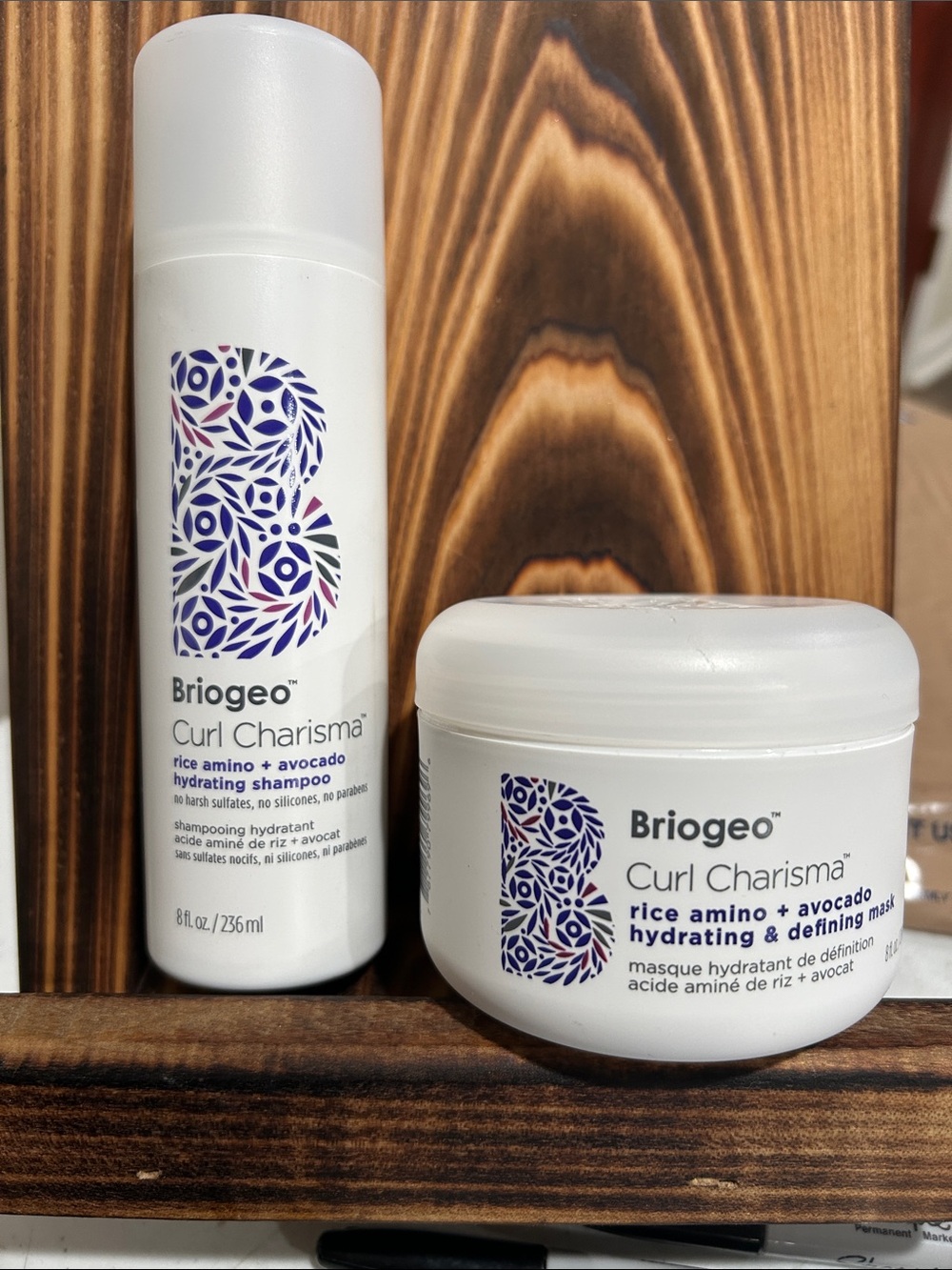 Briogeo Curl Charisma Hydrating Shampoo & Defining Mask - White with Blue Accent